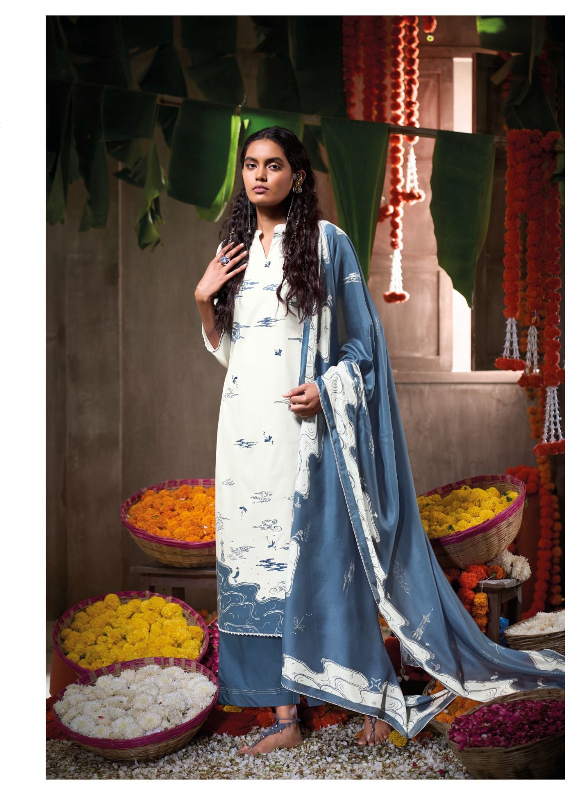 Midnight Tales By Ganga Cotton Printed Dress Material Orders In India